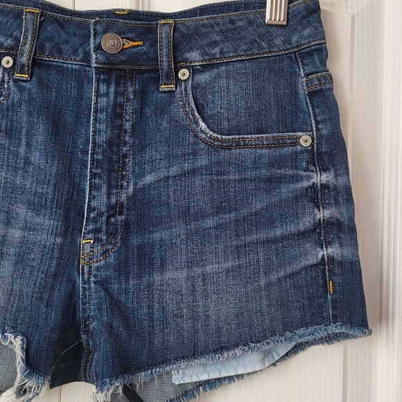 Talula grey-blue high-waisted Jean shorts - Picture 2 of 5